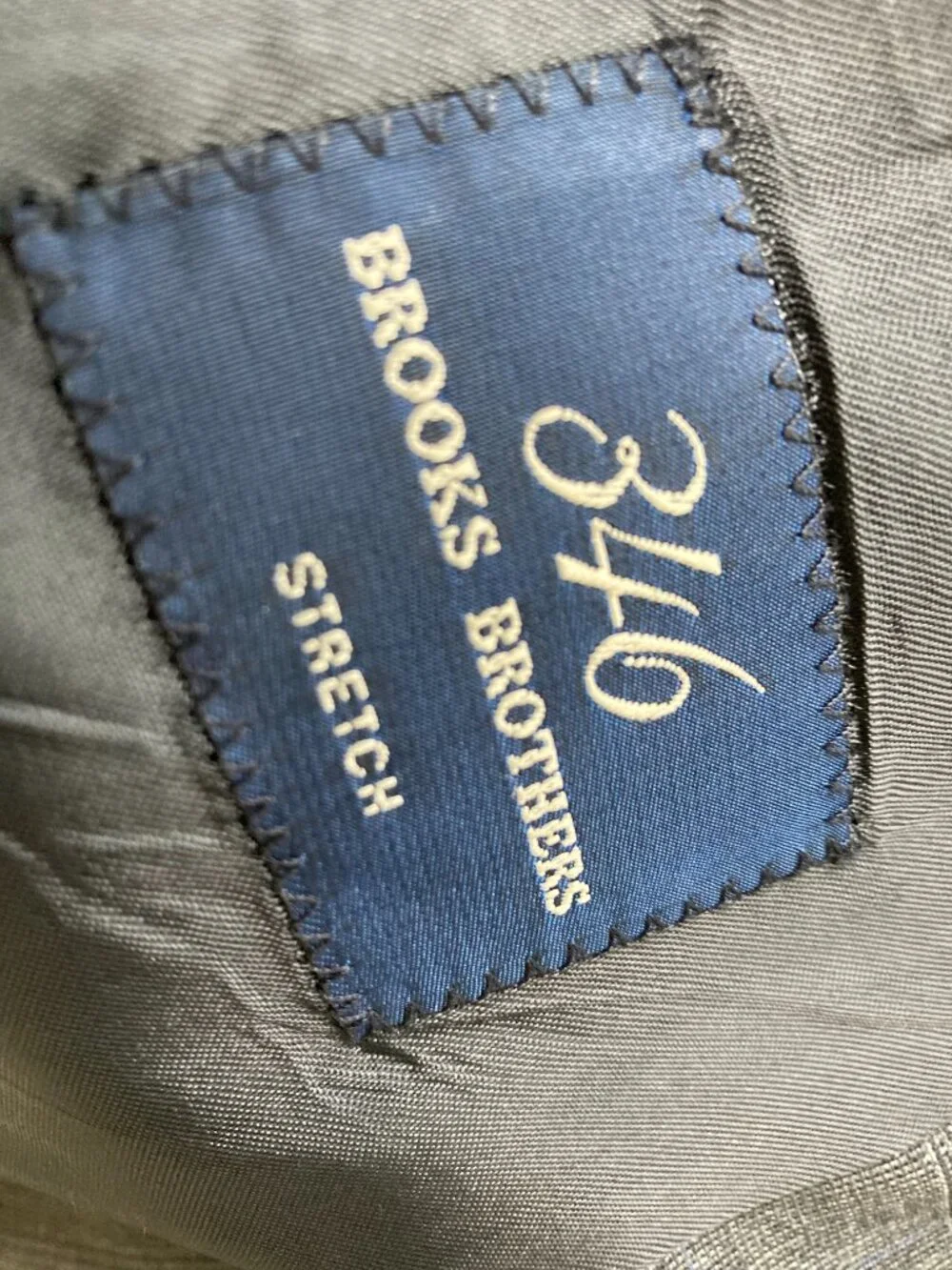 Brooks Brothers Two Pc Suit 42R Wool Charcoal Blue Tints 44